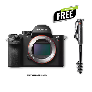 Sony Alpha 7R III with 35 mm full-frame image sensor + Manfrotto Xpro Photo Monopod